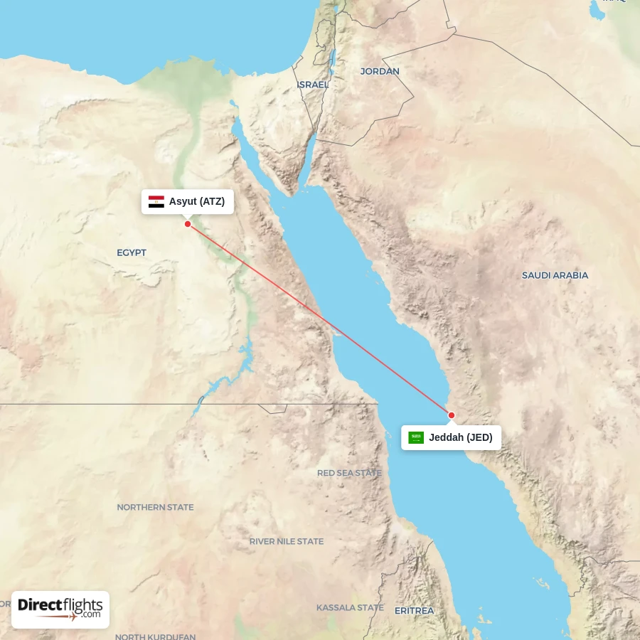 ATZ - JED route map