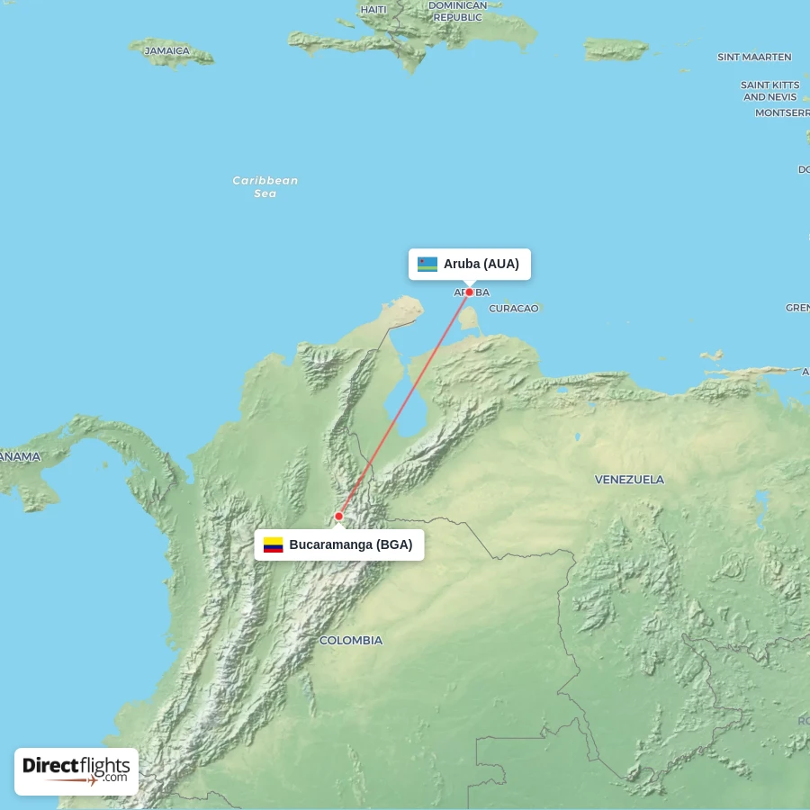 AUA - BGA route map