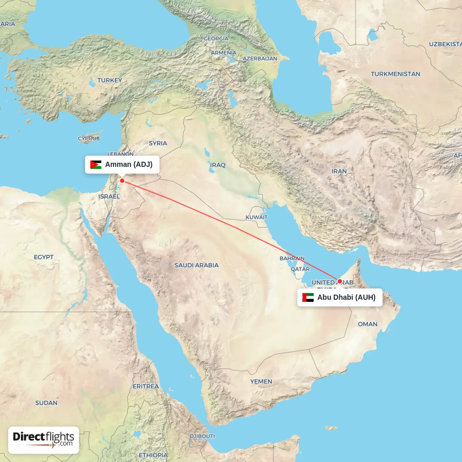 AUH - ADJ route map
