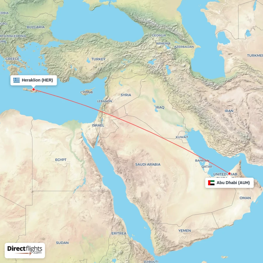 AUH - HER route map