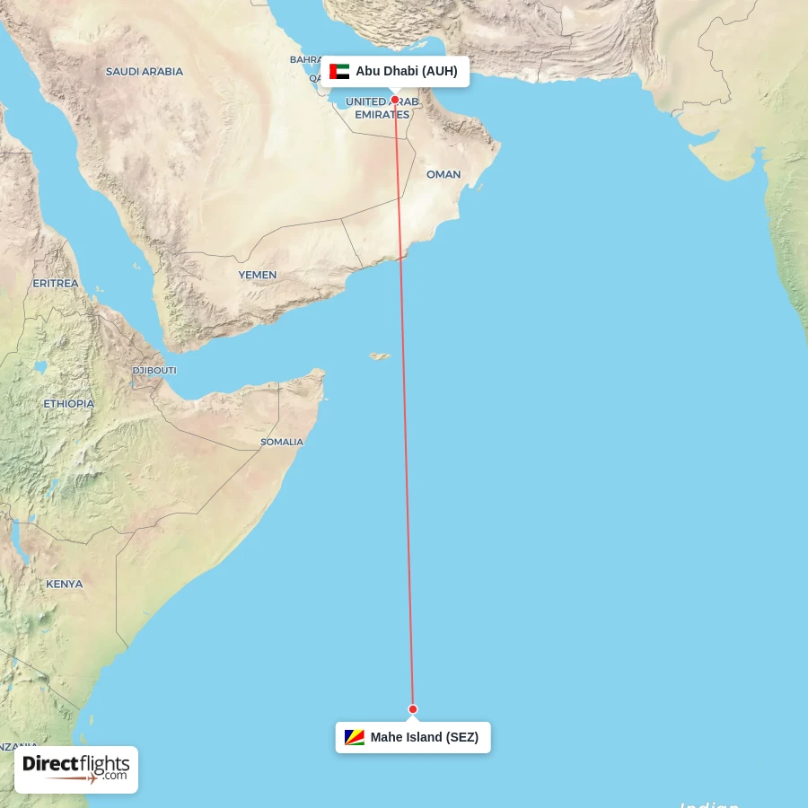 AUH - SEZ route map