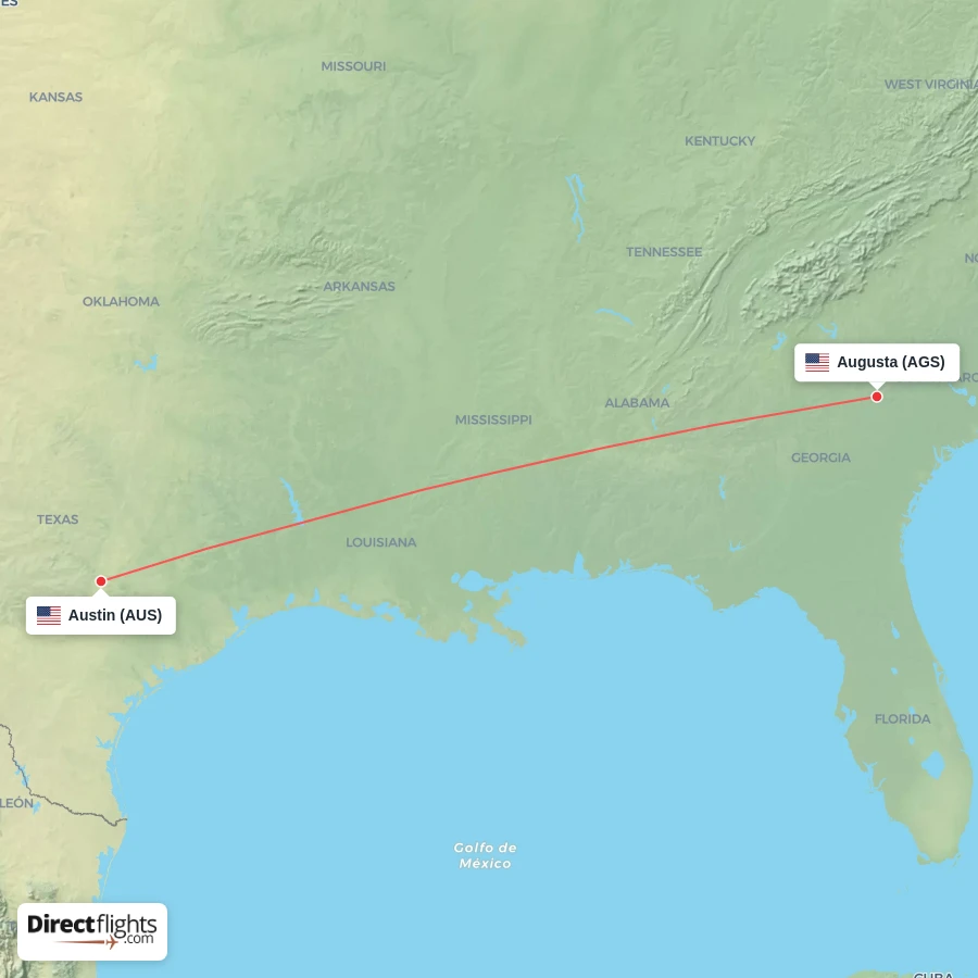 AUS - AGS route map