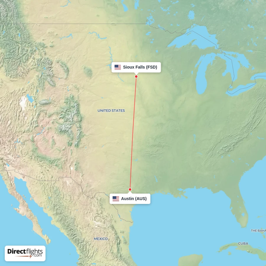 AUS - FSD route map