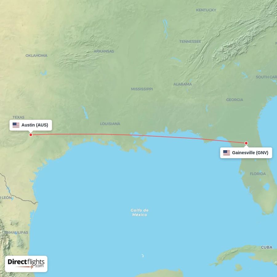 AUS - GNV route map