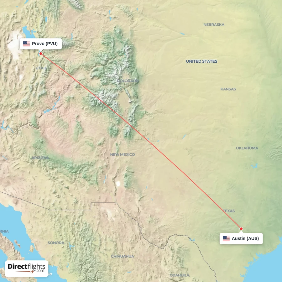 AUS - PVU route map