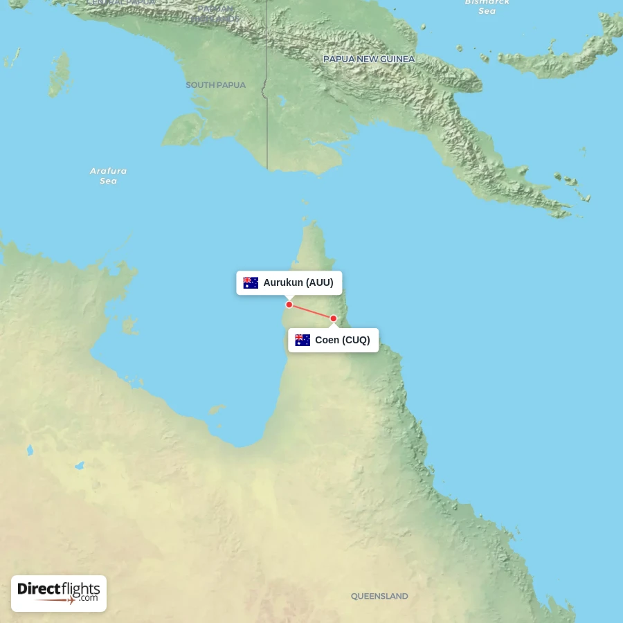 AUU - CUQ route map