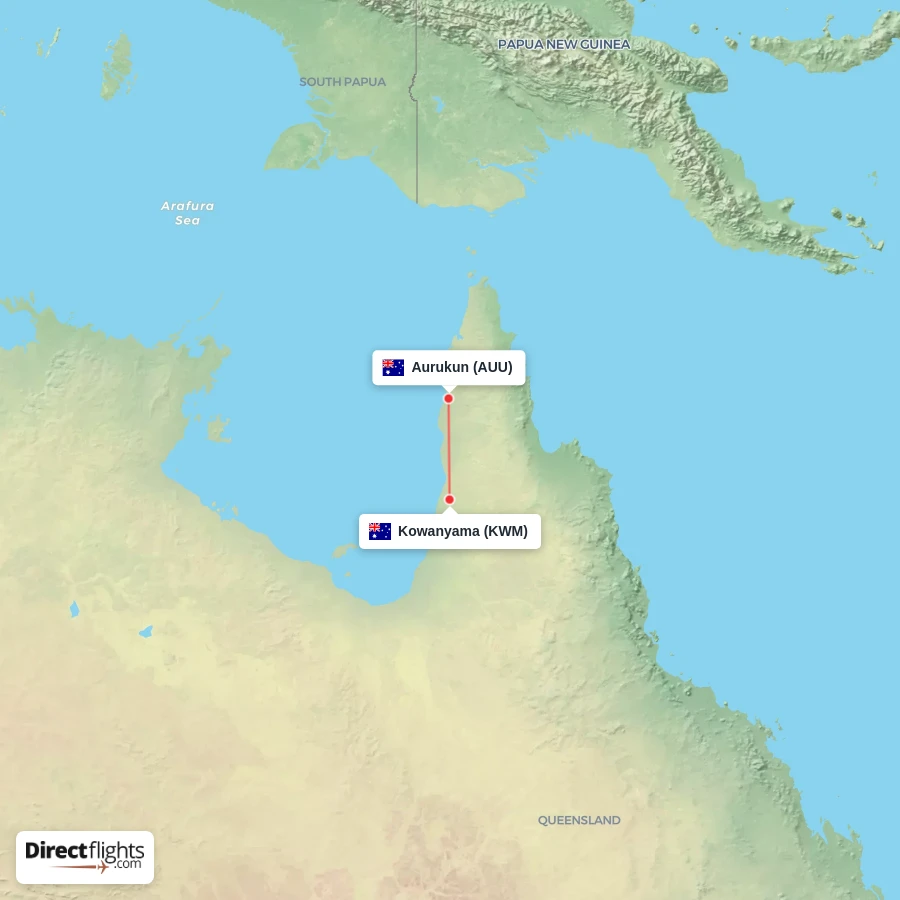 AUU - KWM route map