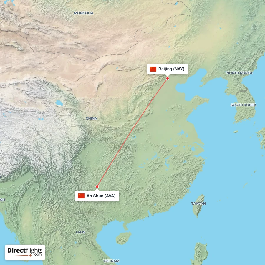 AVA - NAY route map