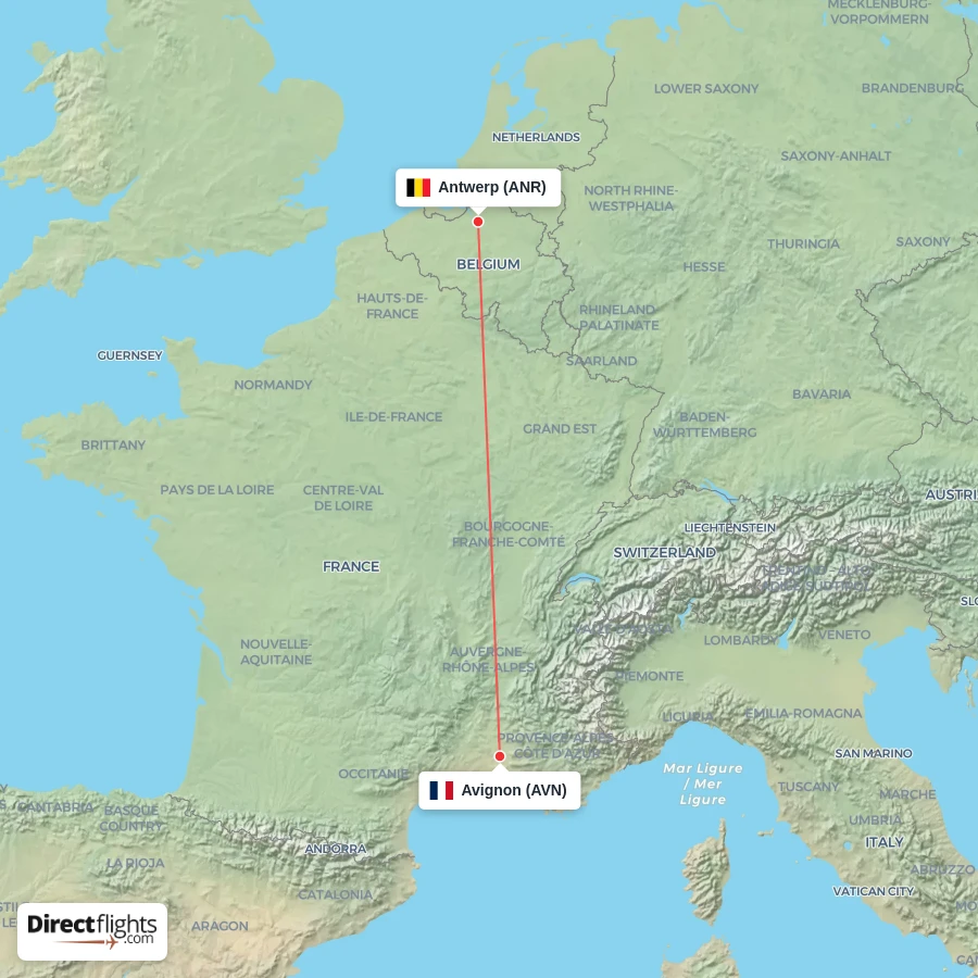 AVN - ANR route map