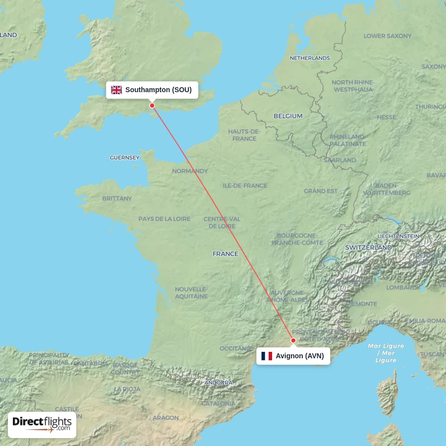 AVN - SOU route map