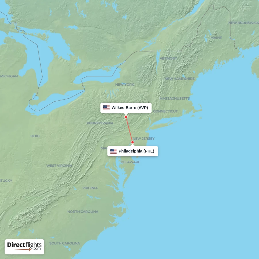 AVP - PHL route map