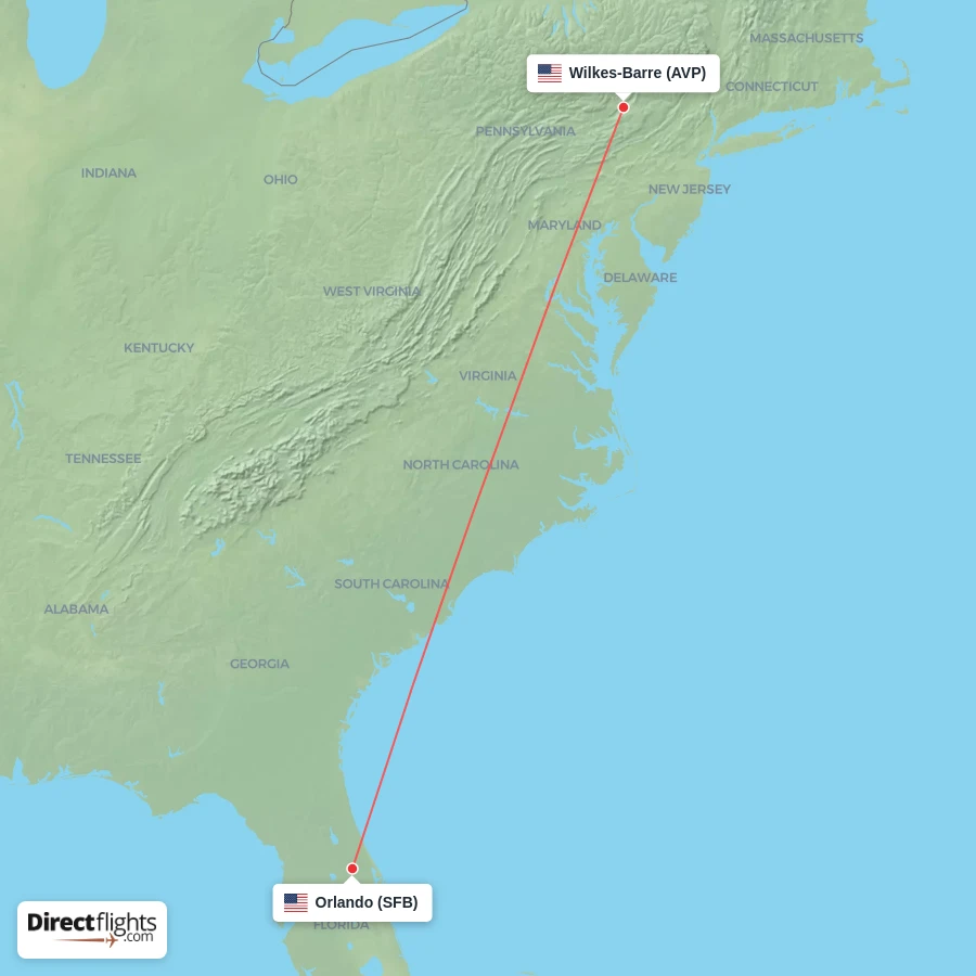 AVP - SFB route map