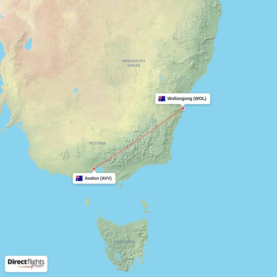 AVV - WOL route map