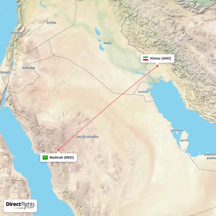 AWZ - MED route map