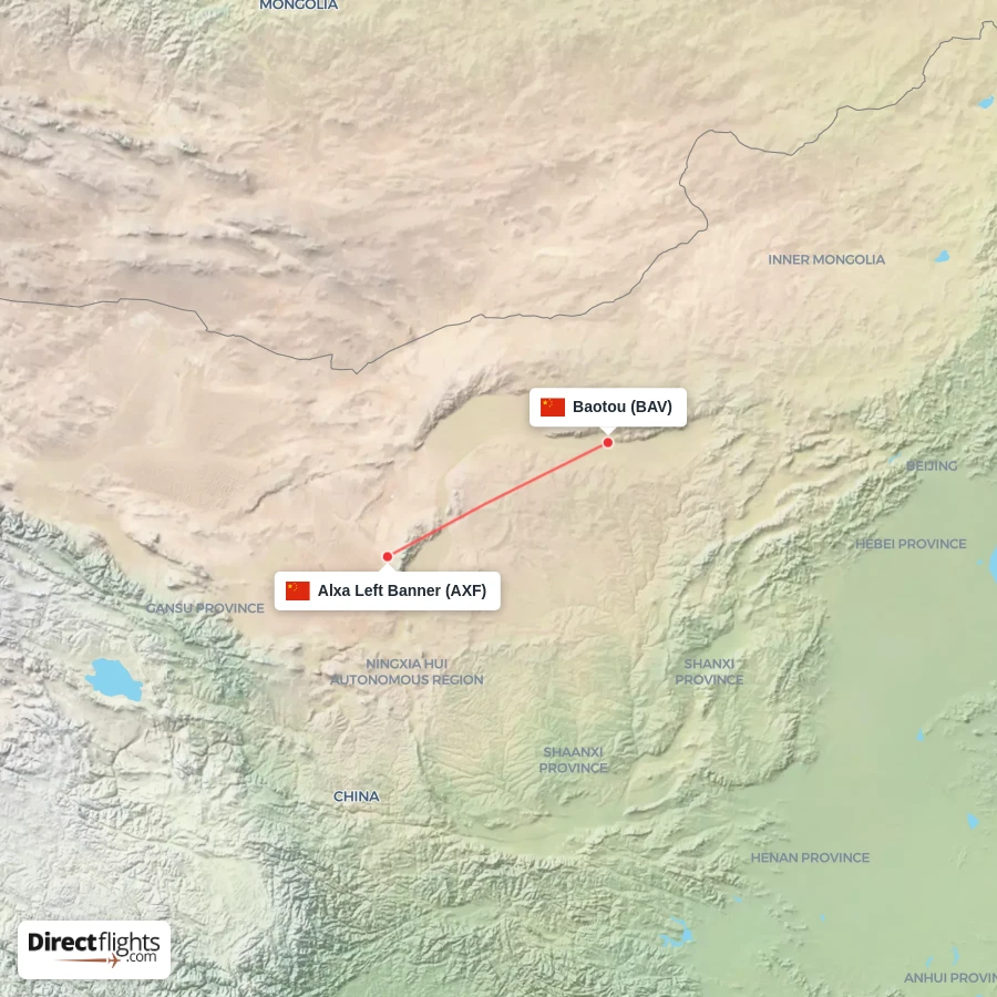 AXF - BAV route map