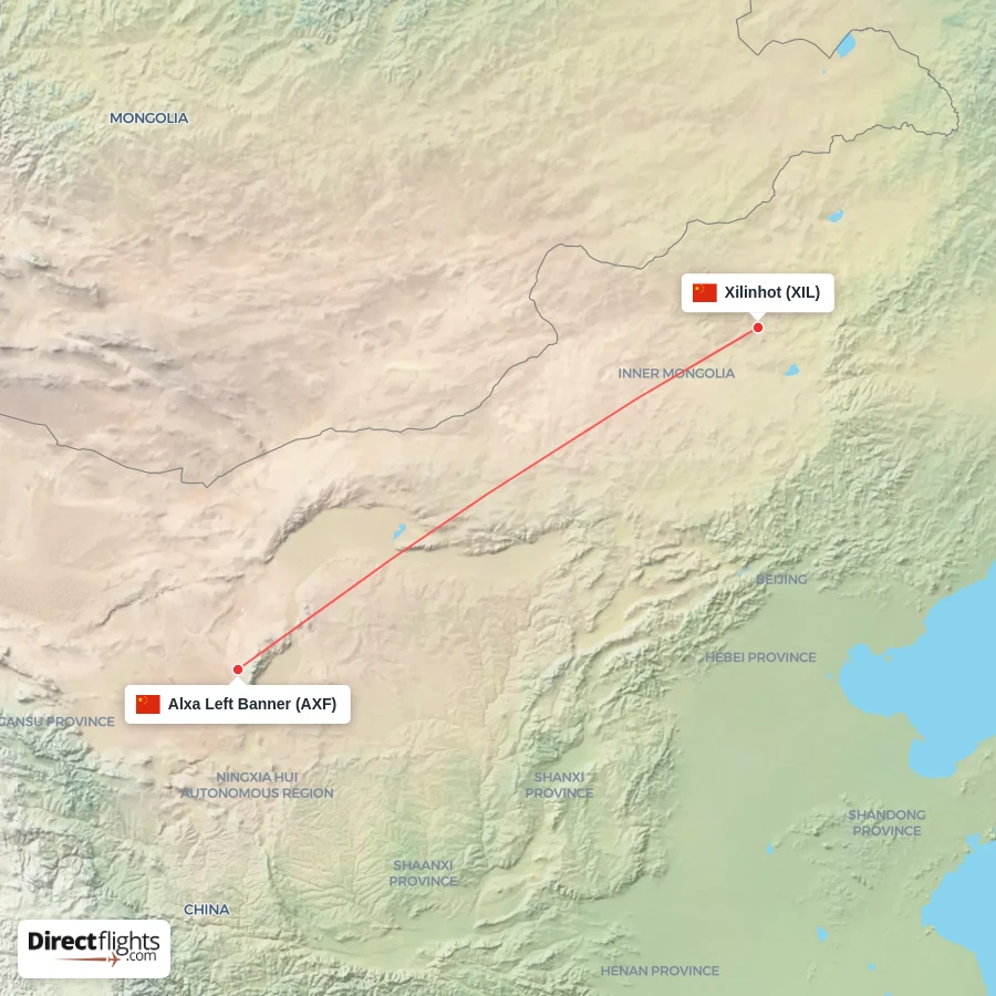 AXF - XIL route map