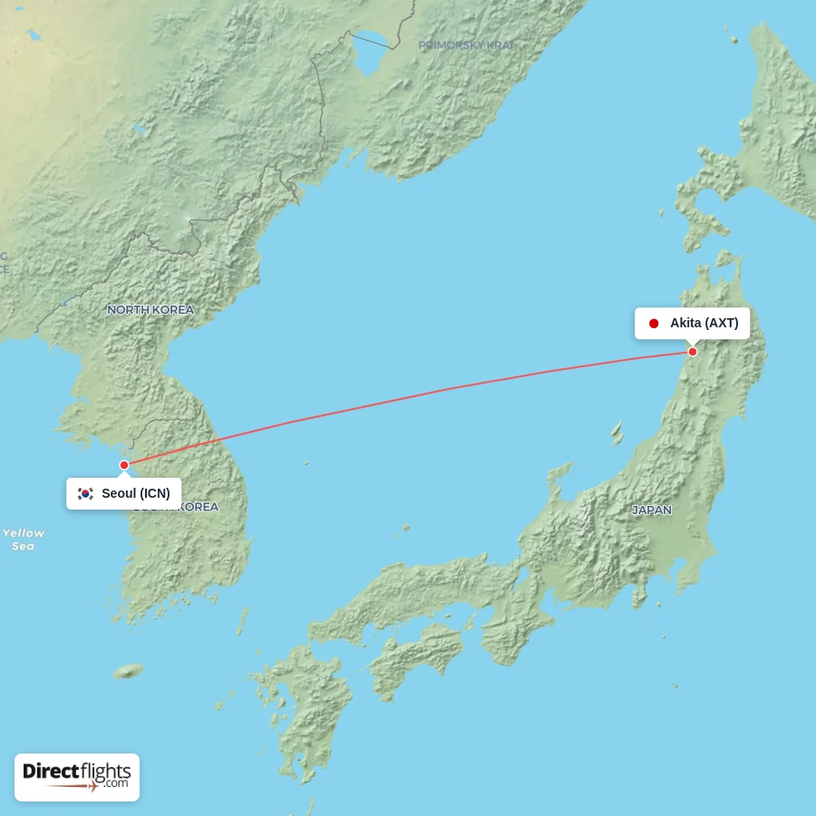 AXT - ICN route map