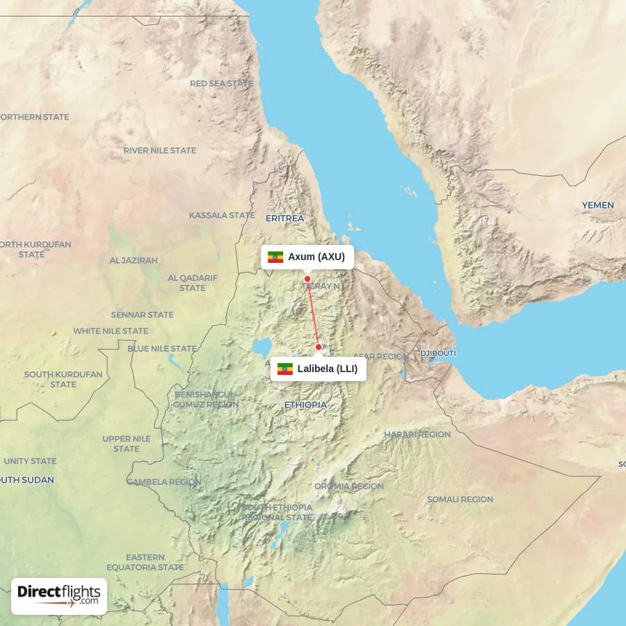 AXU - LLI route map