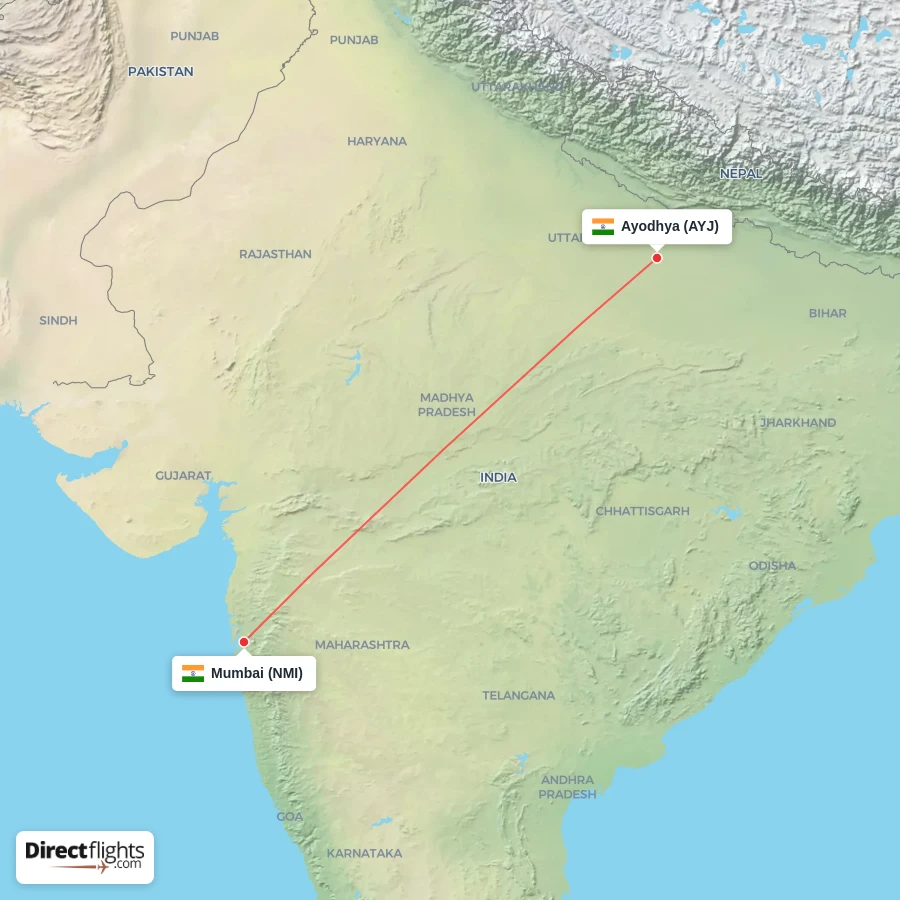AYJ - NMI route map