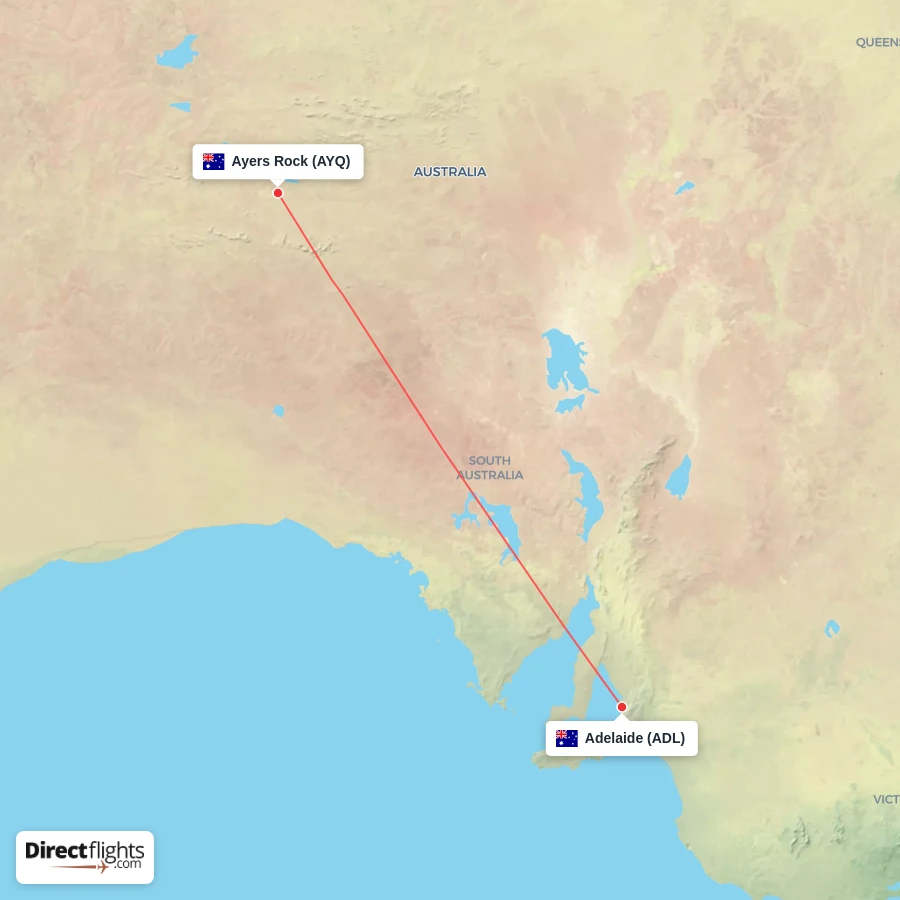 AYQ - ADL route map
