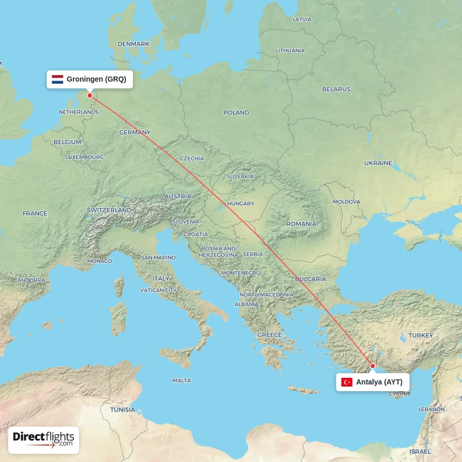 AYT - GRQ route map
