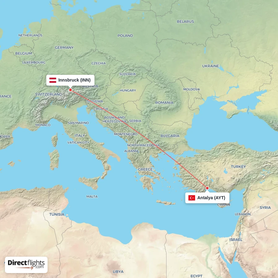 AYT - INN route map