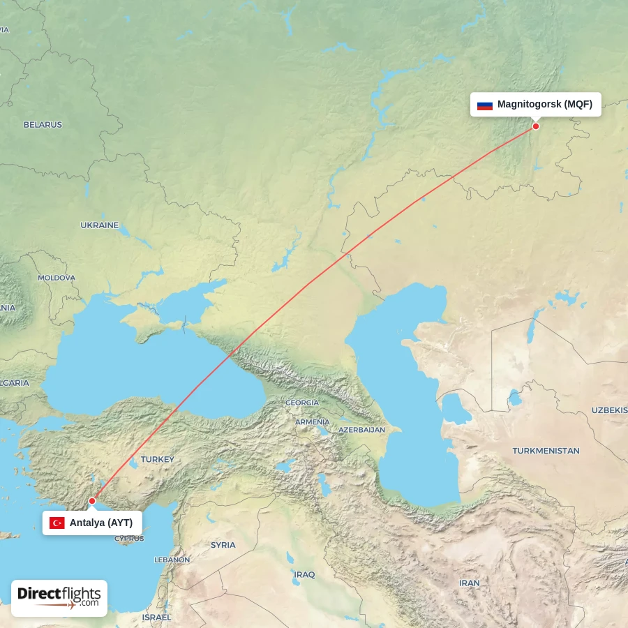 AYT - MQF route map