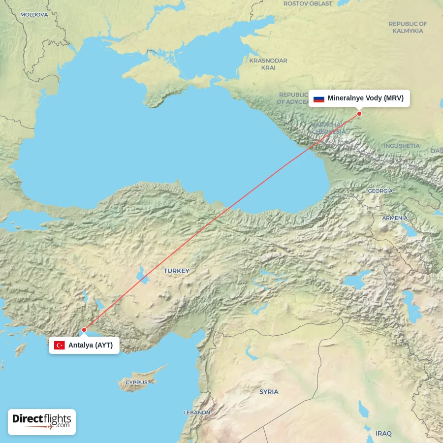 AYT - MRV route map
