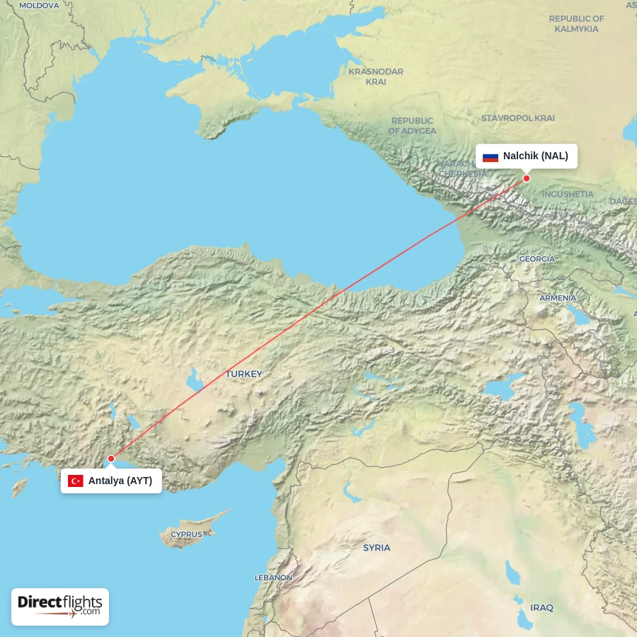 AYT - NAL route map