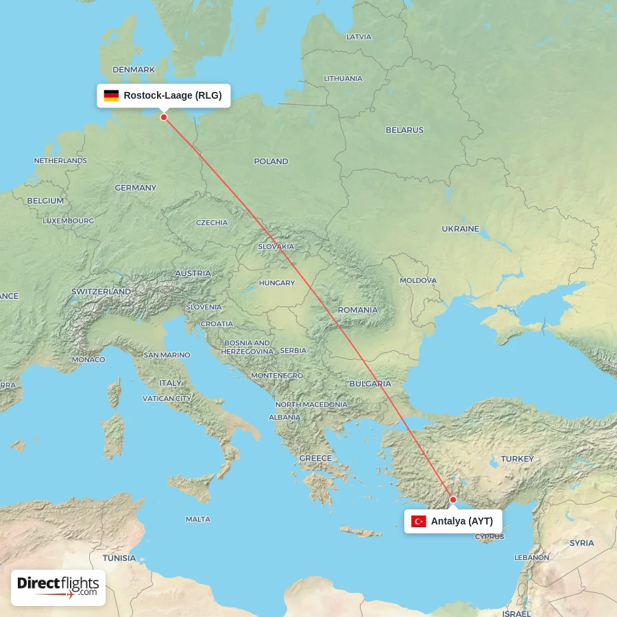 AYT - RLG route map