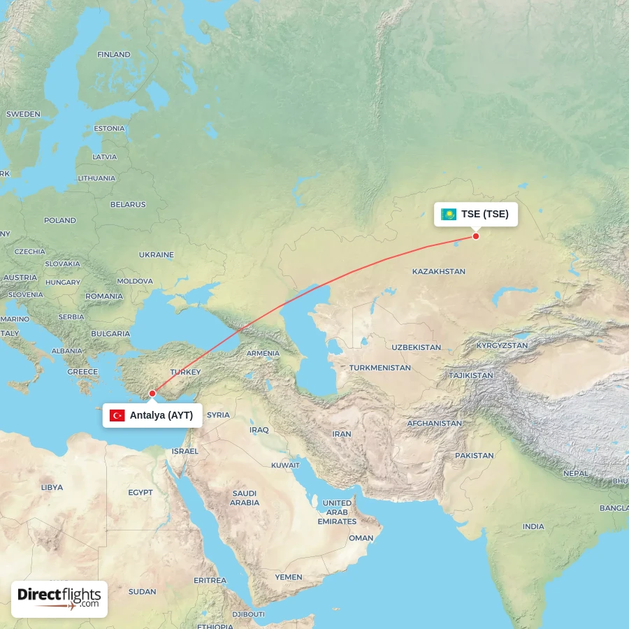 AYT - TSE route map