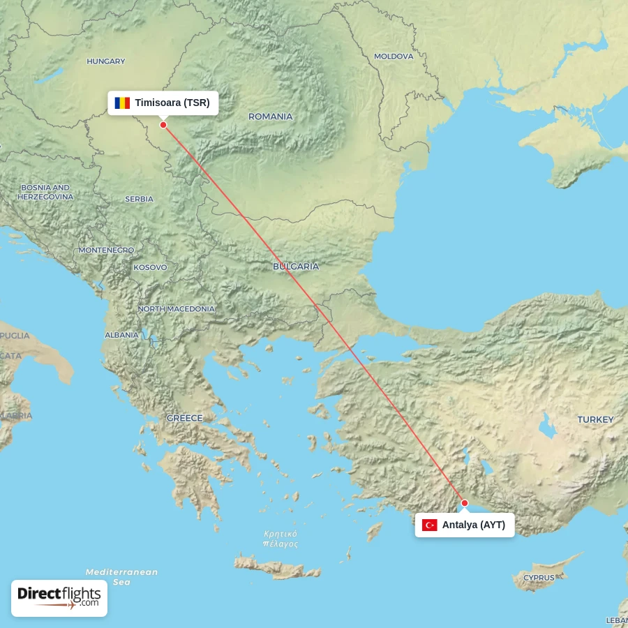 AYT - TSR route map