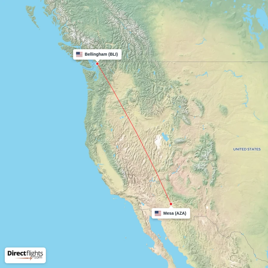 AZA - BLI route map