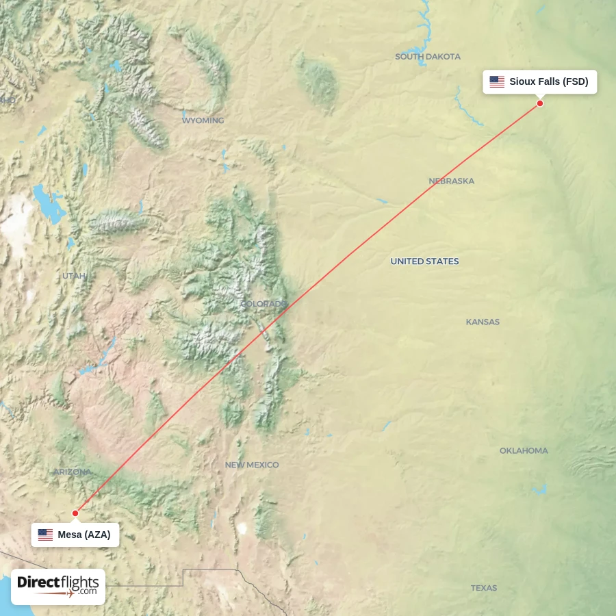 AZA - FSD route map