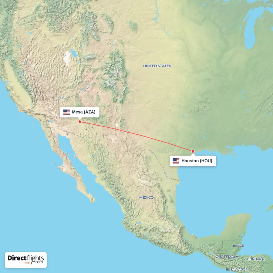 AZA - HOU route map