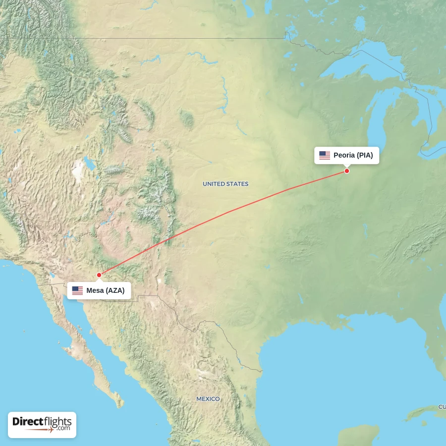 AZA - PIA route map