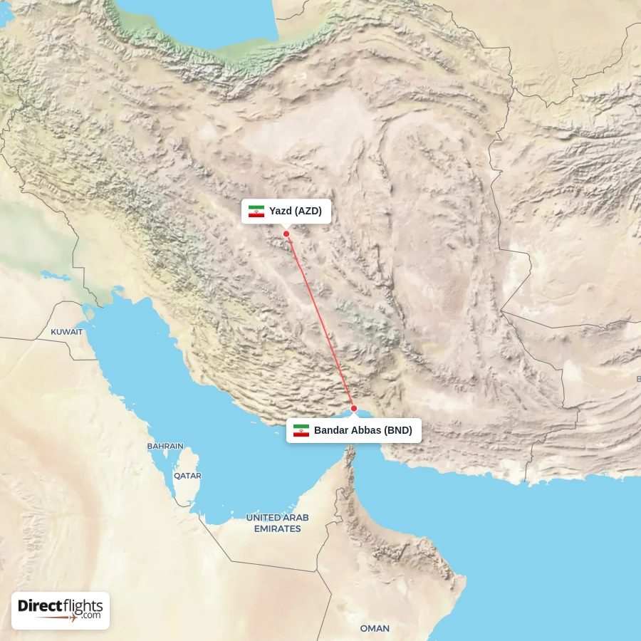 AZD - BND route map