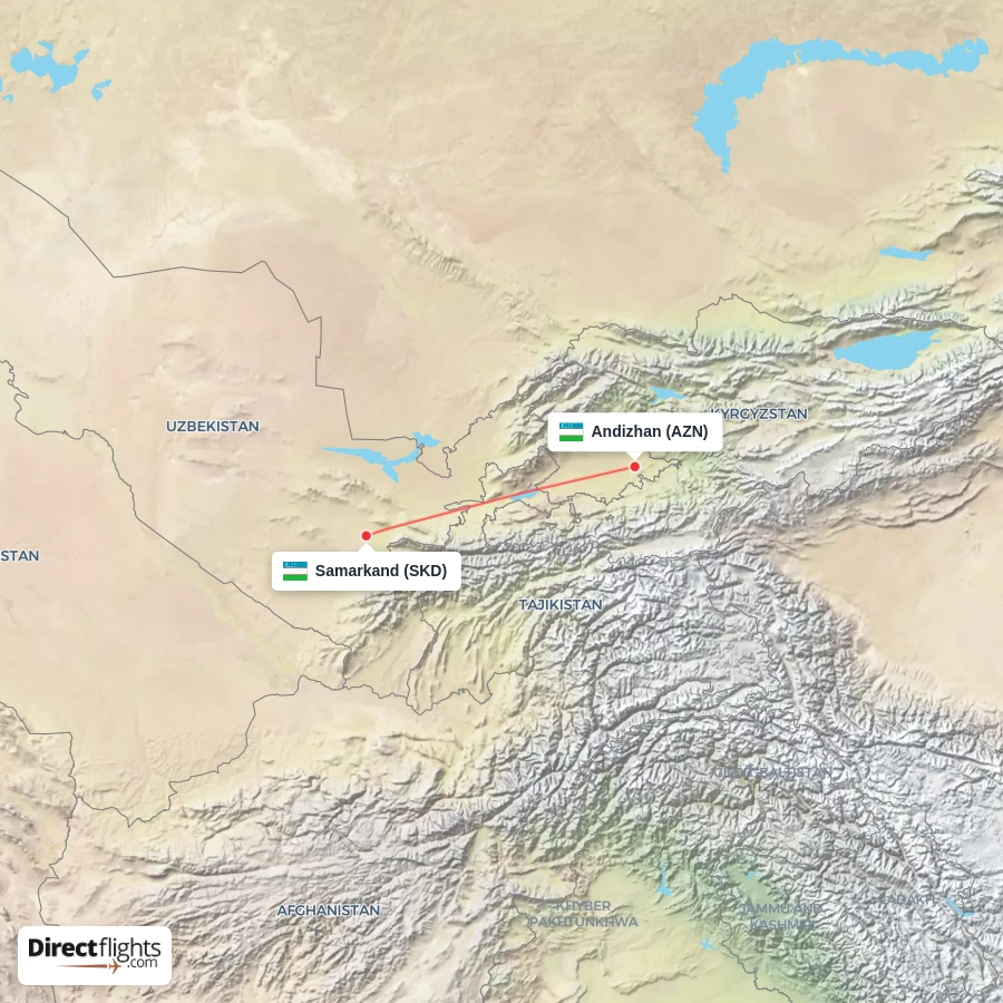 AZN - SKD route map