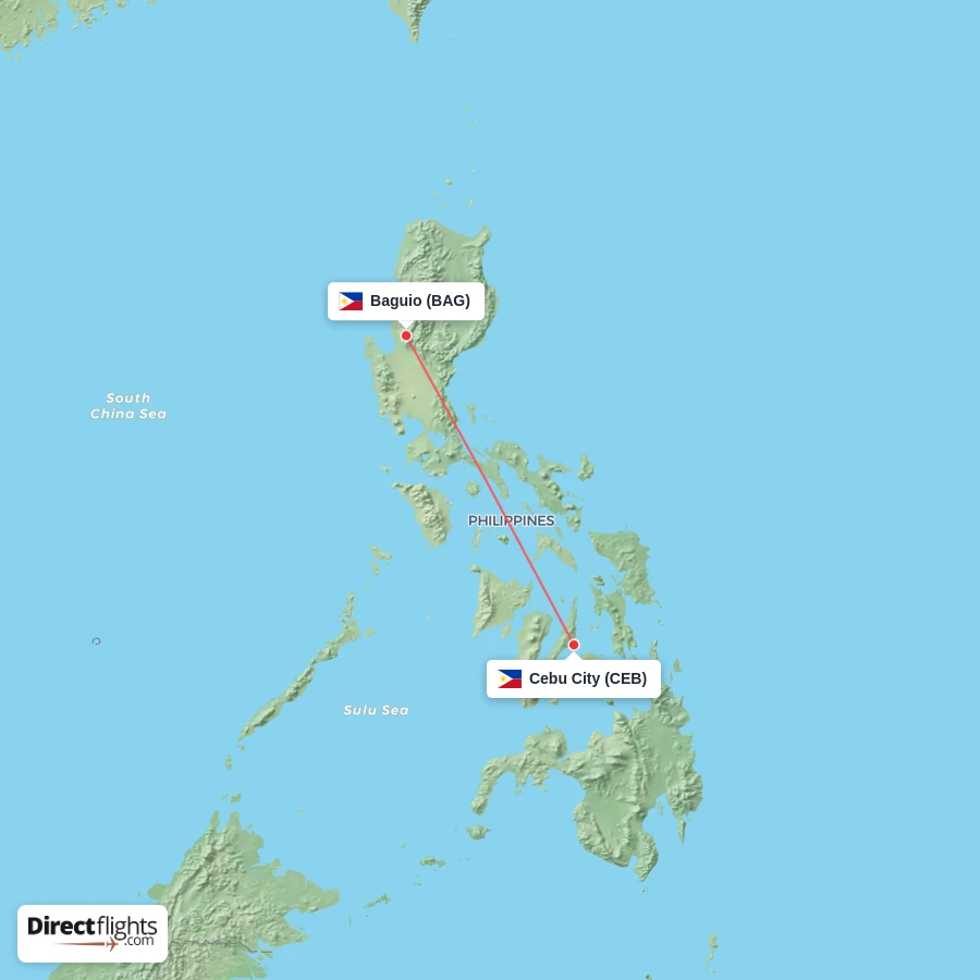 BAG - CEB route map
