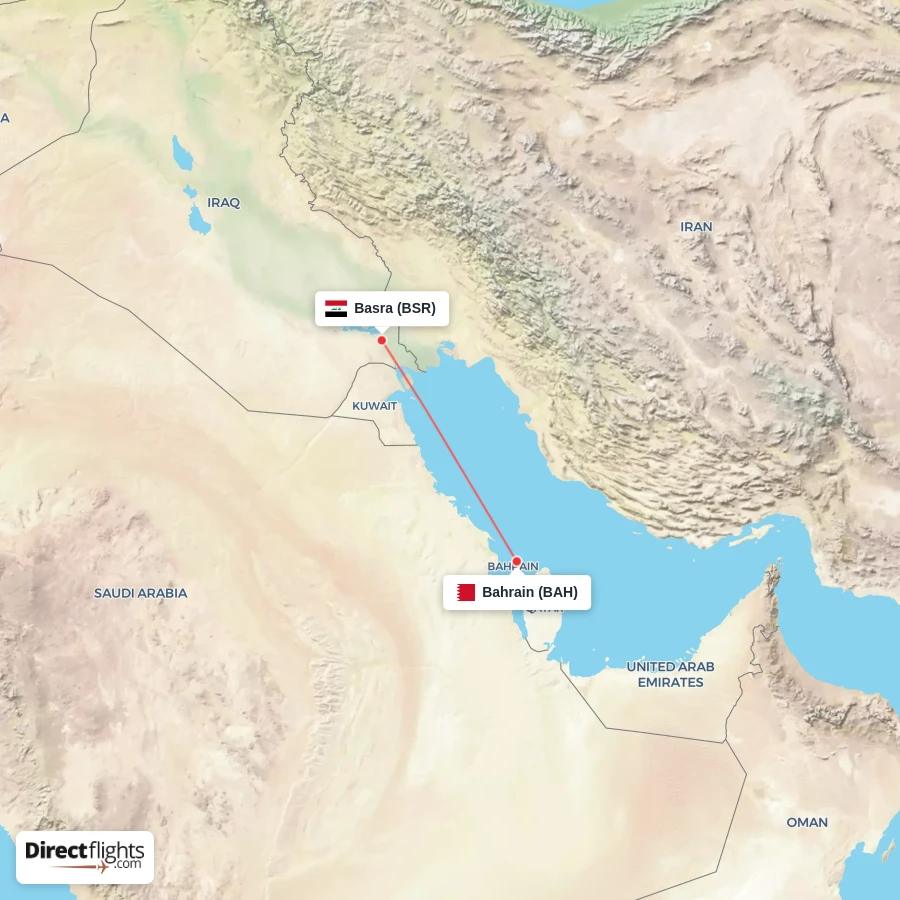 BAH - BSR route map