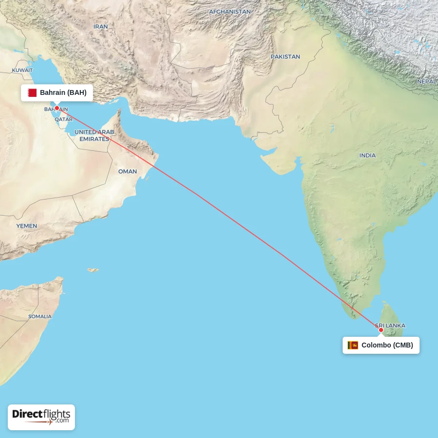 BAH - CMB route map