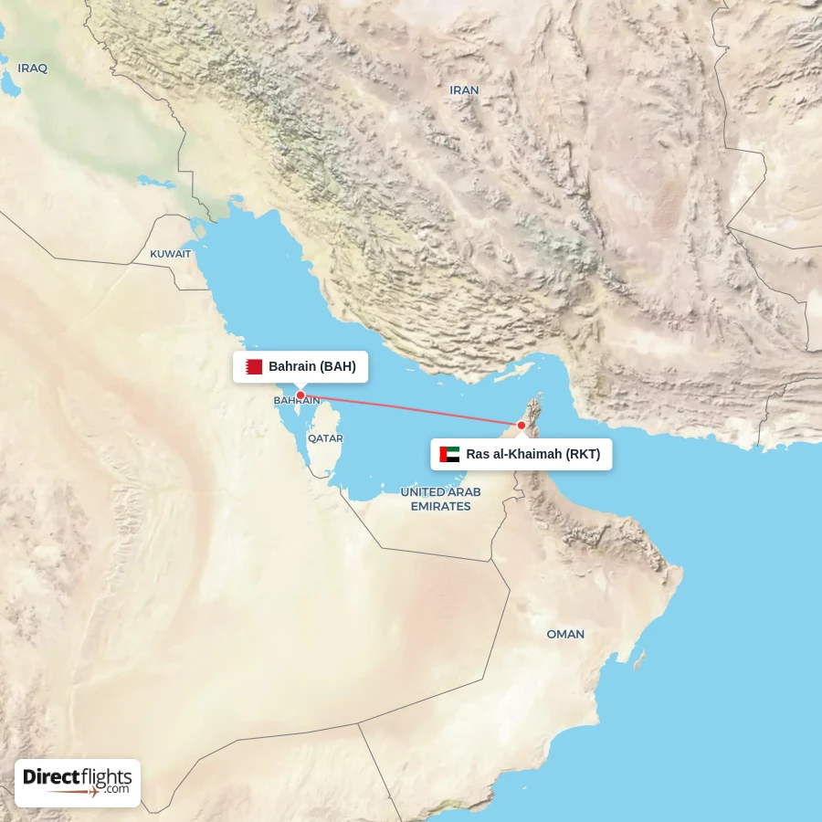 BAH - RKT route map