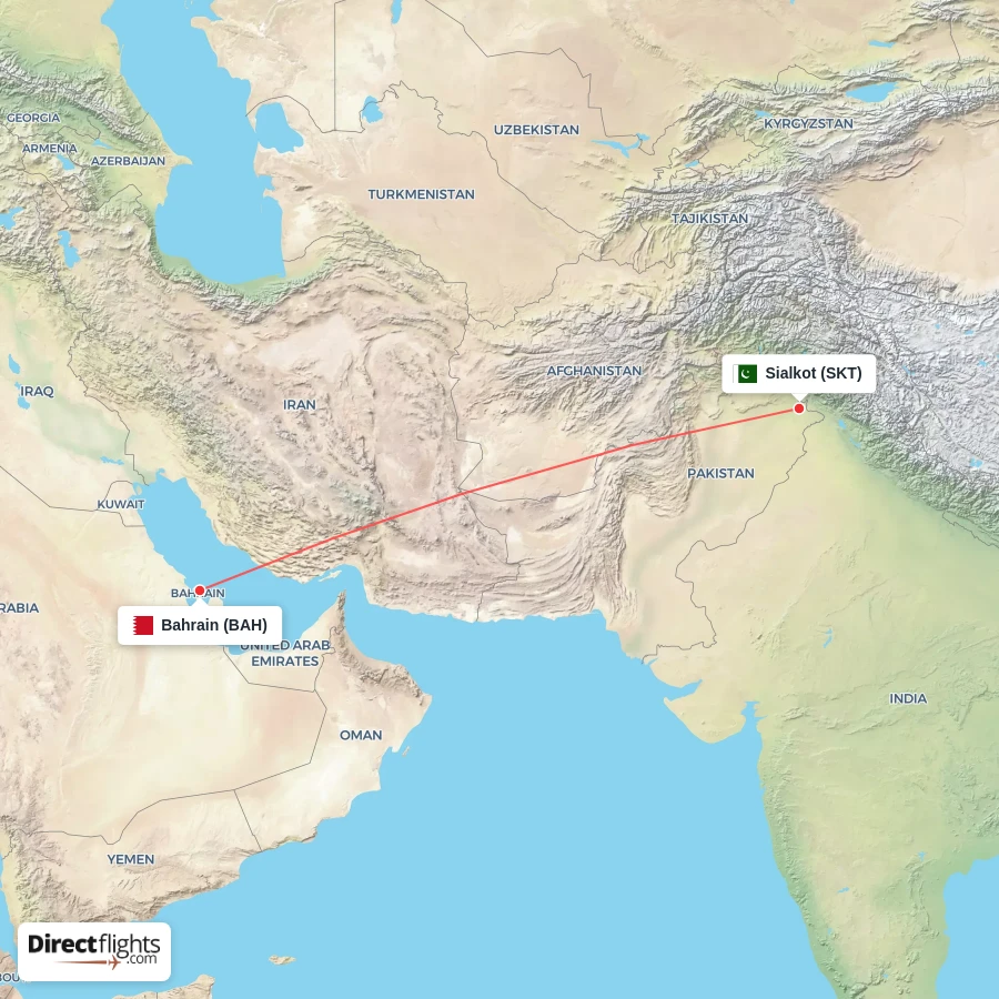 BAH - SKT route map