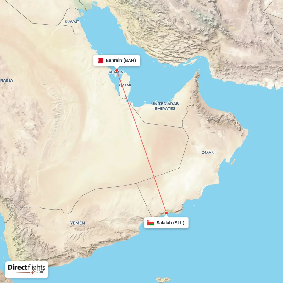 BAH - SLL route map