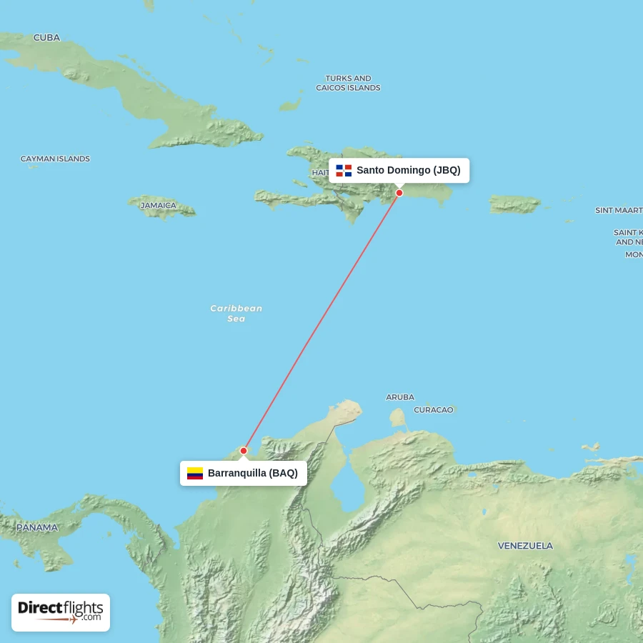 BAQ - JBQ route map