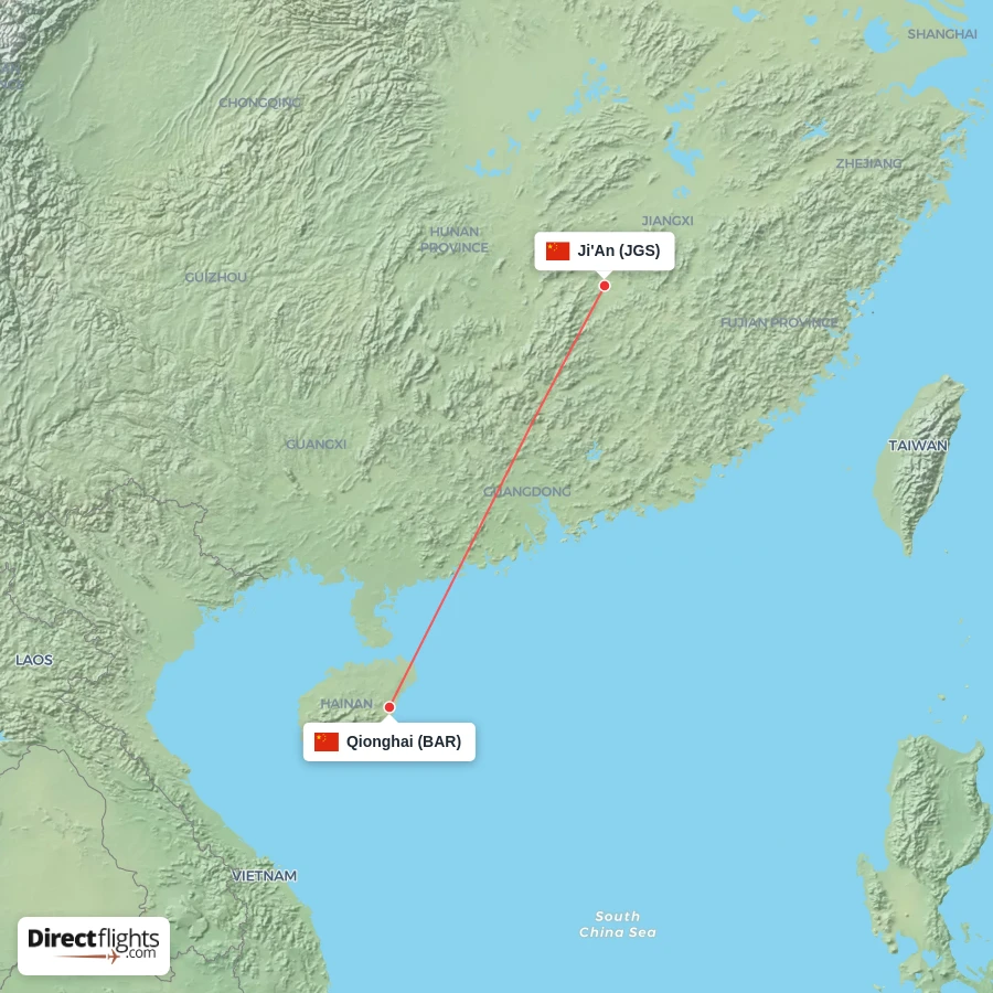 BAR - JGS route map