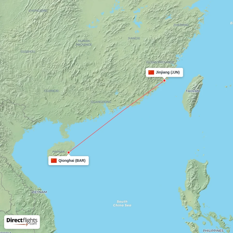BAR - JJN route map