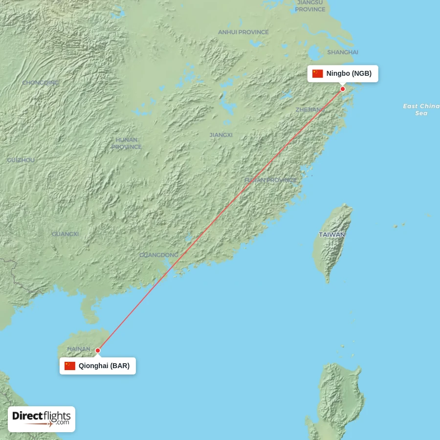 BAR - NGB route map