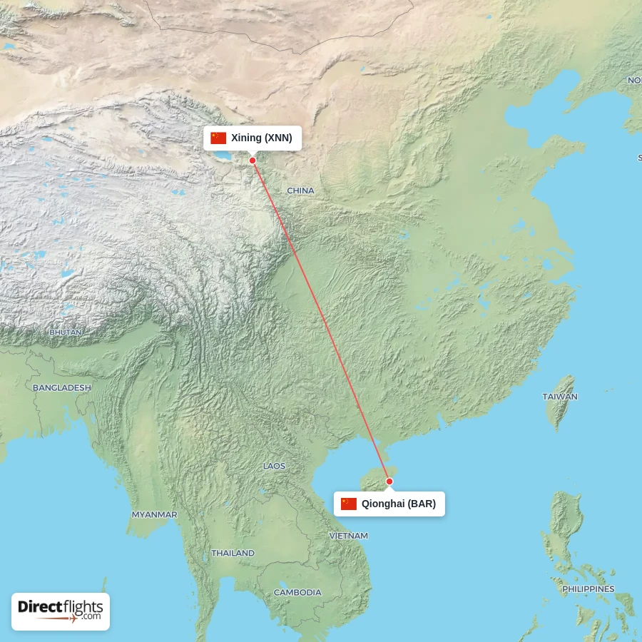 BAR - XNN route map