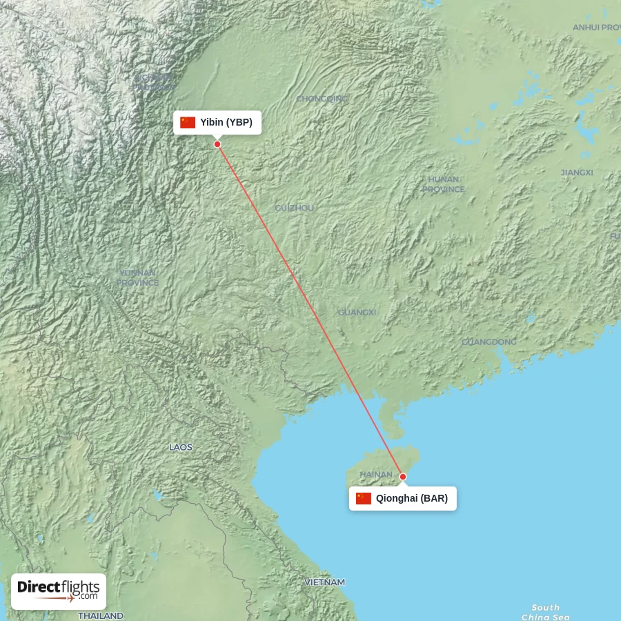 BAR - YBP route map